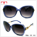 2015 Fashionable Ladies Plastic Sunglasses with Metal Decoration (WSP412415)